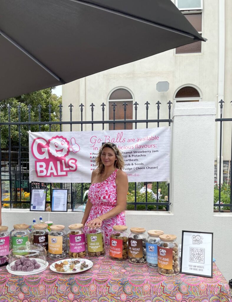 Christina at North Coburg Greek Market - Go Balls